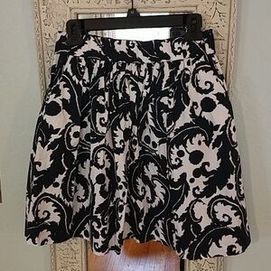 Banana Republic Short Cotton Skirt Navy Blue/White With Pockets 0